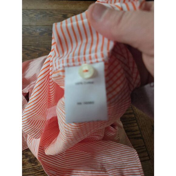 Hinson Wu Margot Shirt in orange&white striped sz Small - Picture 4 of 5